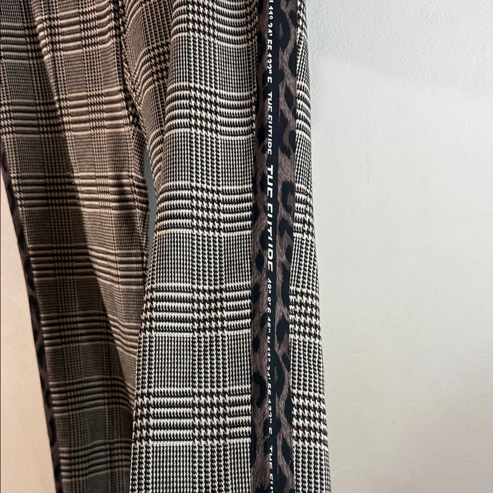 Cambio Rhona Plaid Pants Women’s US 14 Gray Black Slim Stretch - Picture 4 of 14